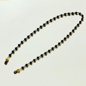 Black beaded eye glass chain